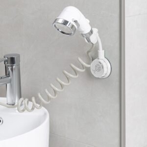 360 Degree Rotary Bathroom Punch free Shower Head Bracket Adjustable Suction Cup Mount Holder Shower Stand 3