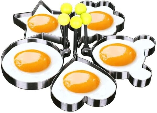 5 Pcs Creative Stainless Steel Omelet Maker Fried Egg Decoration Frying Egg Pancake Cooking Tools DIY 2