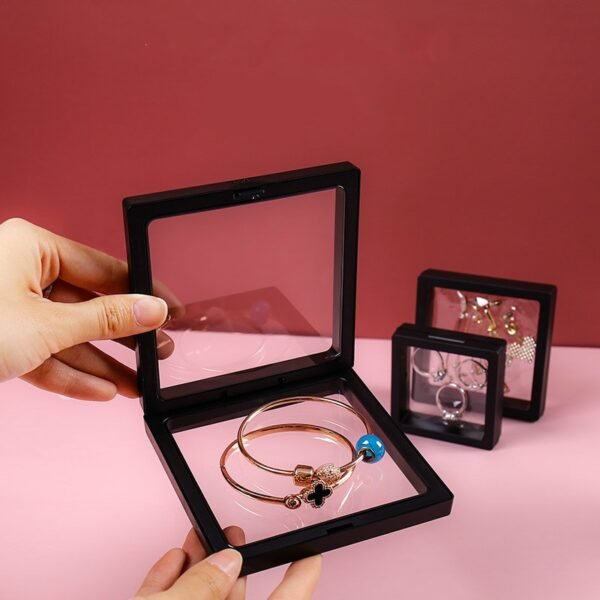 Film box Jewelry Case Transparent Elastic Acrylic Suspension Packaging Storage Container Bracelet Organizer Jewelry Display
