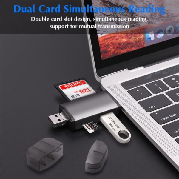 GOOJODOQ Card Reader Micro USB 2 0 Type C to SD Micro SD TF Adapter Accessories 3