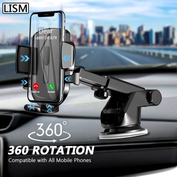 LISM Sucker Car Phone Holder Mobile Phone Holder Stand in Car No Magnetic GPS Mount Support
