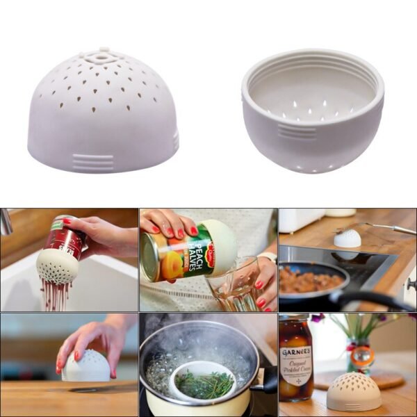 Silicone Funnel Lid Multifunctional Food Grade Household Kitchen Tool Filter Micro Colander Filter Cover Kitchen Storage 1