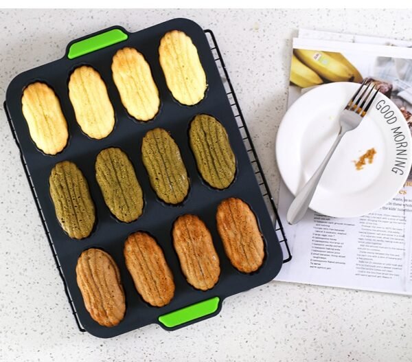 12 Grids Silicone Madeleine Cake Mould Non stick Shell Cake Bread Baking Mold Cookie Pans Baking