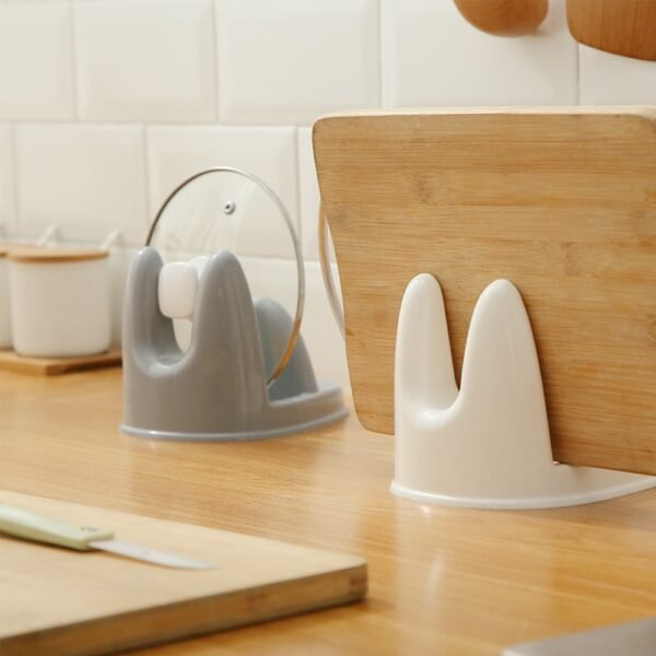 1Pcs Kitchen Accessories Spoon Pot Lid Shelf Cooking Storage Kitchen Organizer Pan Cover Lid Rack Stand 3
