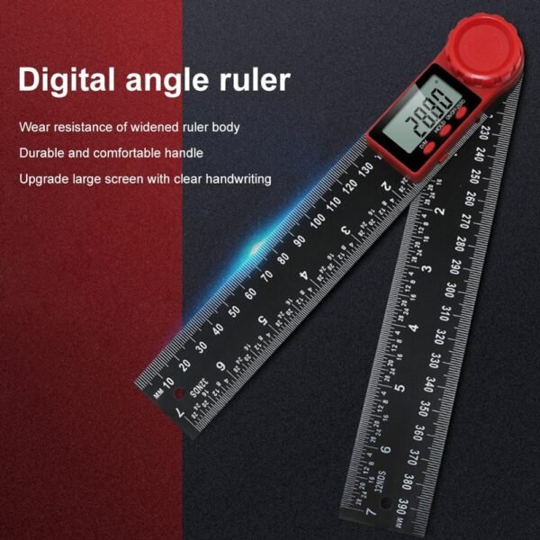 360 LCD Digital Display Angle Ruler Inclinometer Goniometer Protractor Measuring Tool 0 300mm Multipurpose Boot Automatically