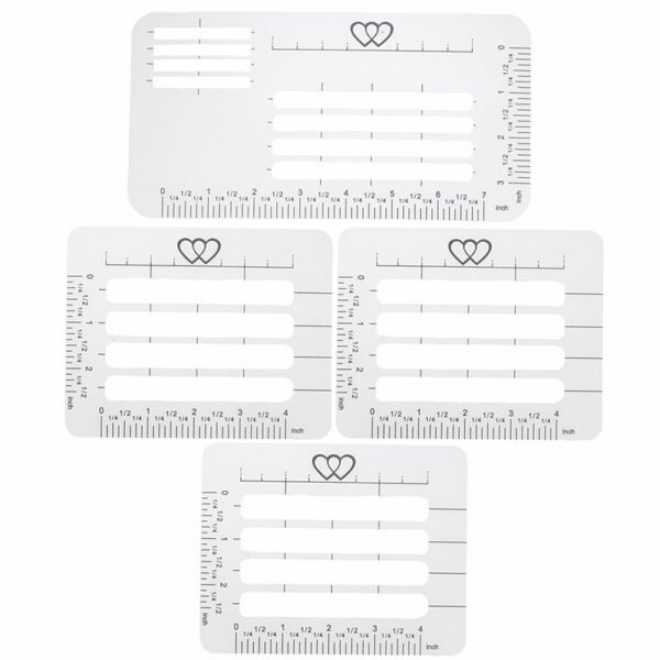 4PCS Set Templates Ruler Craft Addressing Guide Notebook Letter Envelope Stencil Set 1