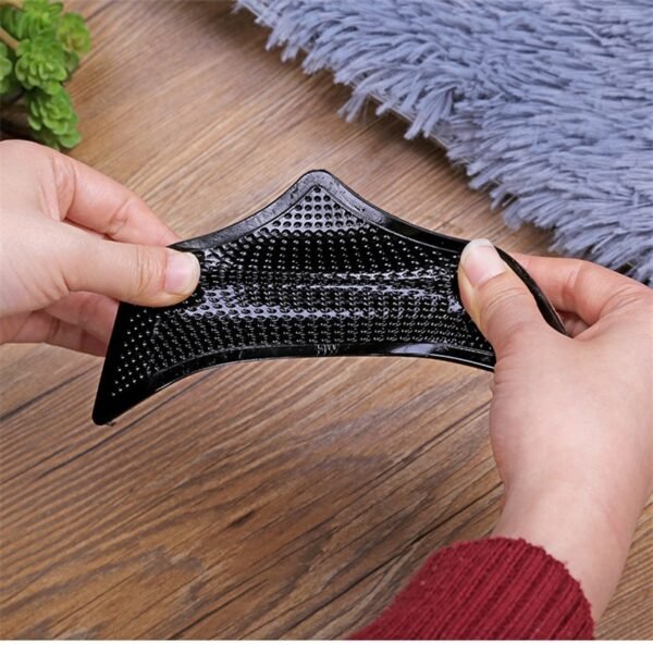 4Pcs Non slip Carpet Mat Clip Silicone Grippers Floor Mat Sticker Reusable Self adhesive Washable Anti 2