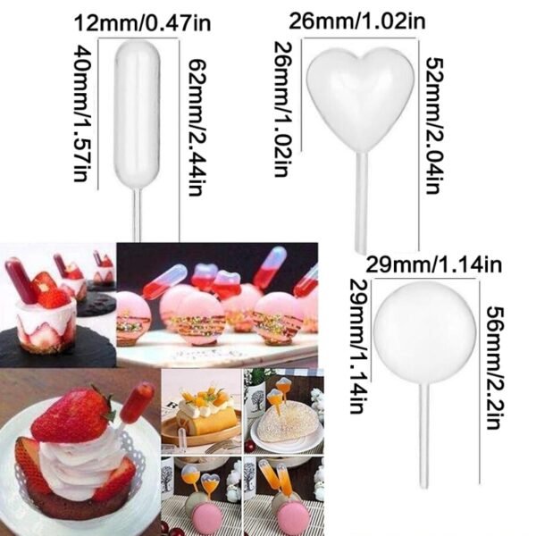 50pcs 4ml Sauce Droppers For Cupcakes Ice Cream Sauce Ketchup Pastries Macaron Stuffed Dispenser Mini Squeeze 2