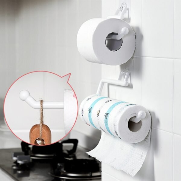 Adjustable Toilet Paper Holder Self Adhesive Kitchen Toilet Roll Holder Wc Paper Towel Plastic Rack For 1