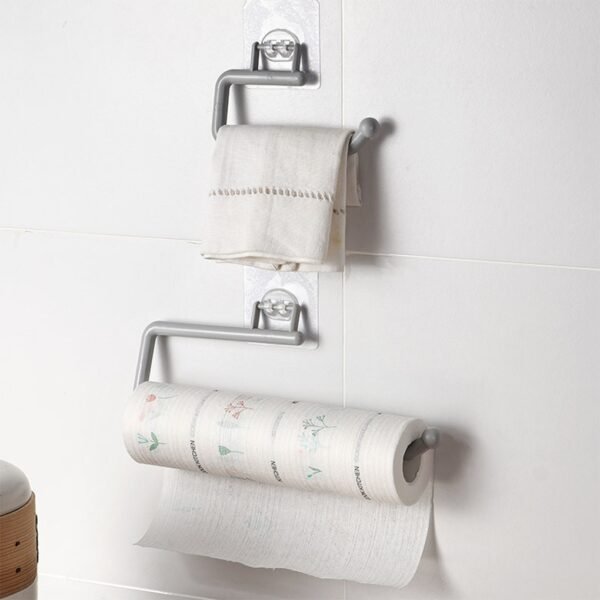 Adjustable Toilet Paper Holder Self Adhesive Kitchen Toilet Roll Holder Wc Paper Towel Plastic Rack For 2