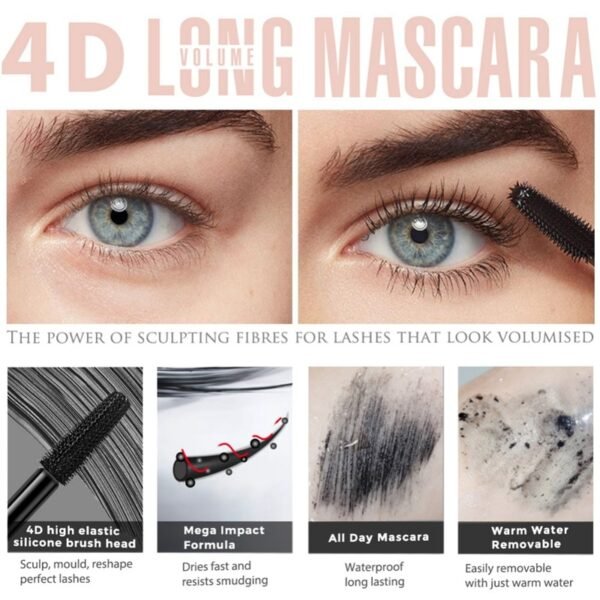 Aliver 4d Mascara Smudge proof Waterproof Natural Curling Slender Dense Mascara Eye makeup Hot Q1 2