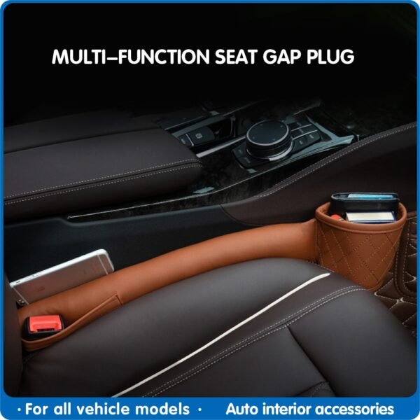 Car Seat Gap Filler Pockets Multifuntion Auto Seats Leak Stop Pad Soft Padding Phone Cards Holder