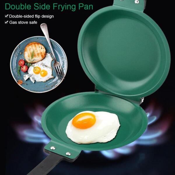 Double Side Frying Pan Green Non stick Flip Frying Pan With Ceramic Coating Pancake Maker For
