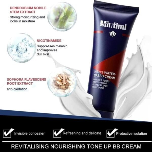 Mens BB Cream Revitalising Nourishing Natural Whitening Foundation Lazy Tone Face Cream Concealer Korean Makeup Base 2
