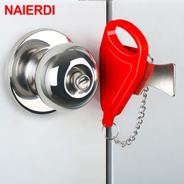 NAIERDI Portable Hotel Door Lock Travel Lock Childproof Door Lock Anti theft Lock for Security Home