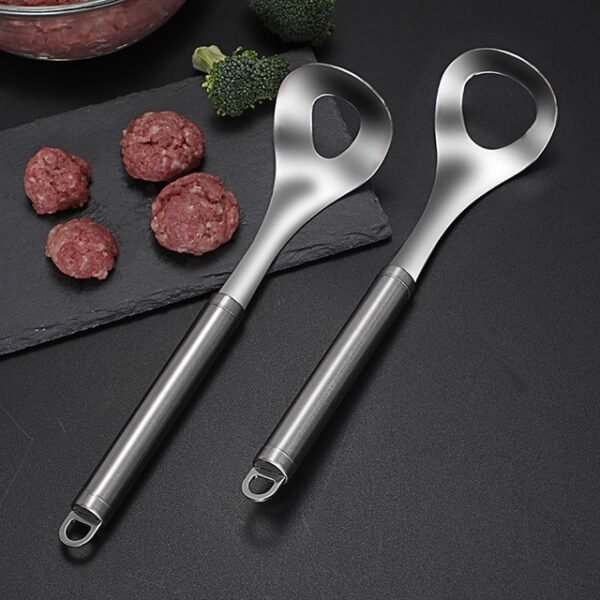 Non Stick Creative Meatball Maker Spoon Meat Baller with Elliptical Leakage Hole Meat Ball Mold Kitchen 3