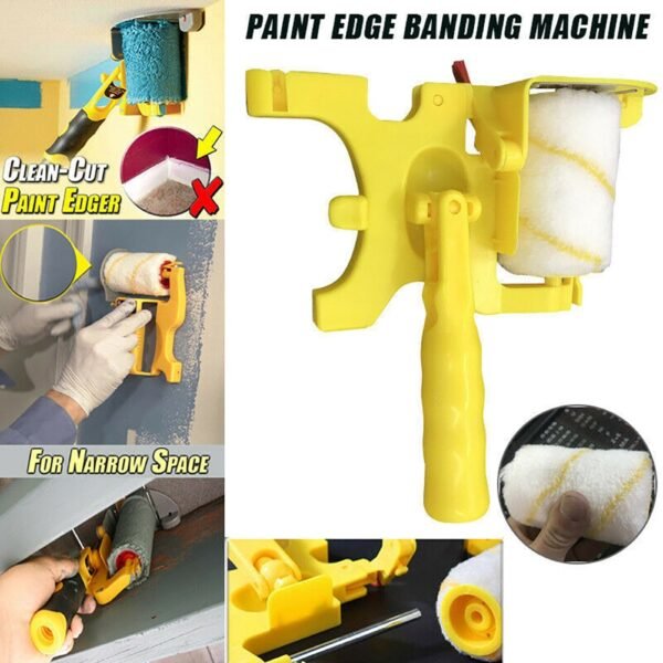 Paint Edger Roller Brush Paint Edge Banding Machine Tool Portable for Home Room Wall Ceilings Replacable 1