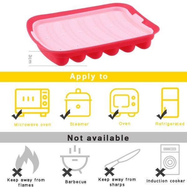 Silicone Sausage Maker Mold DIY Silicone Handmade Hamburger Hot Dog Mold Reusable Kitchen Accessories Gadget for 5