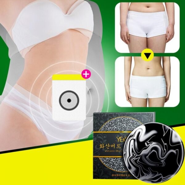 Volcanic Clay Coffee Slimming Soap Skin Whitening Body Clear Weight Loss Navel Sticker TSLM1 2