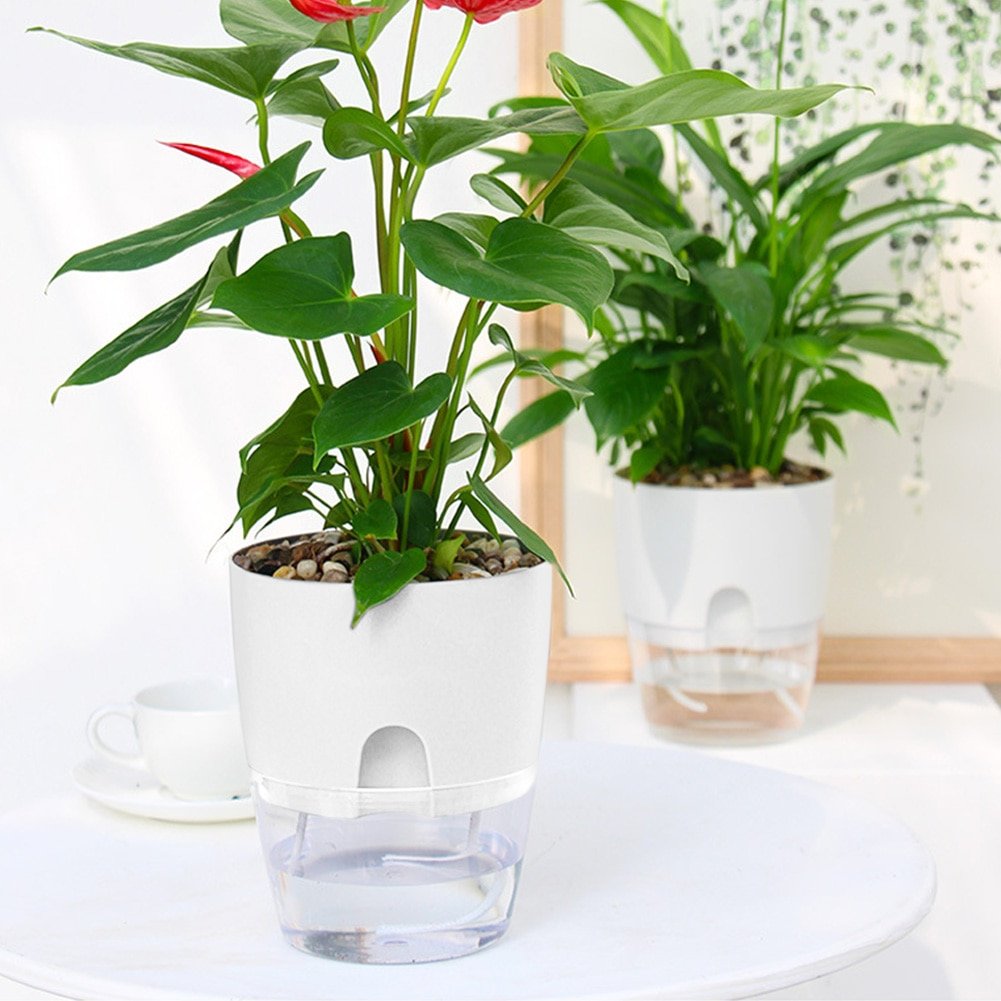 Details about   Large Round Double Wall Water Saving Irrigation Indoor Outdoor Flower Plant Pots 