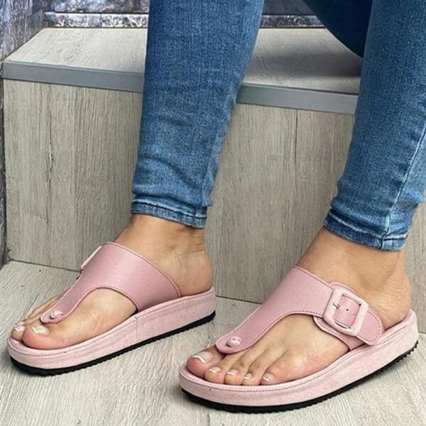 flip flops women summer slippers fashion solid buckle women flats shoes comfort outdoor casual beach plus