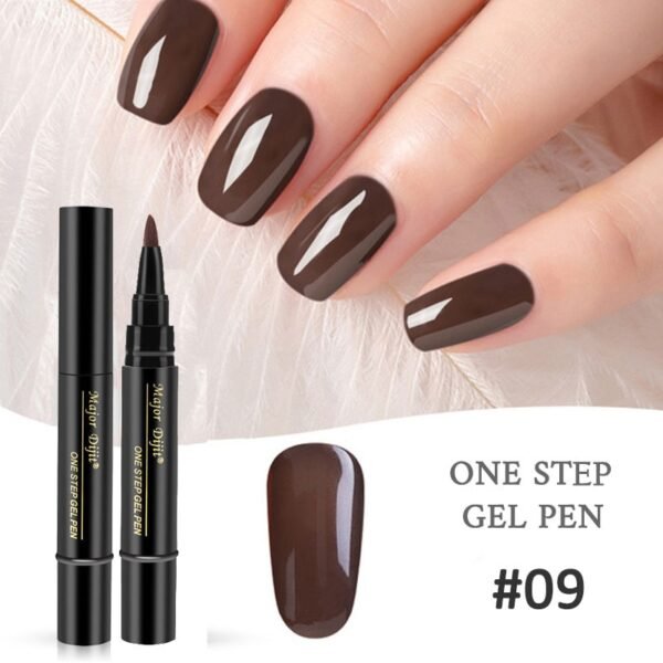 1 Pcs 3 In 1 One Step Gel Varnish Pen Nail Gel Polish Special Design Pencils 4