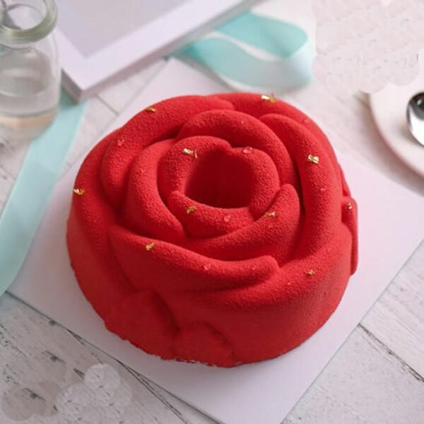 1pcs 6 rose Flowers Fondant Silicone Mold Cake Chocolate Form Soap 3D Cake Mould Candy Decorating 4