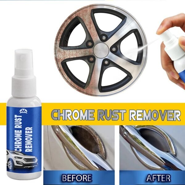 30 50ml Rust Remover Multifunction Chrome Rust Remover Car Tire Metal Cleaner Anti Rust Natural Coating