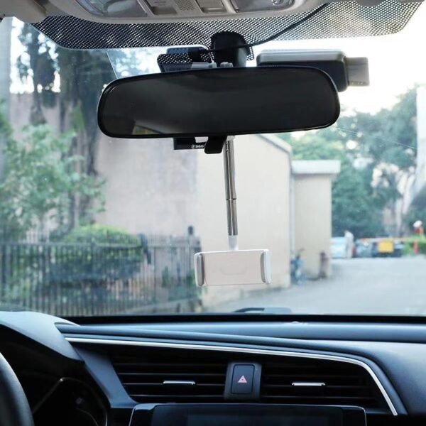 360 Degrees Car Rearview Mirror Mount Phone Holder For iPhone 12 GPS Seat Smartphone Car Phone 2