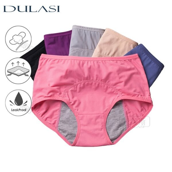 3pcs Set Menstrual Panties Women Sexy Pants Leak Proof Incontinence Underwear Period Proof Briefs High Waist