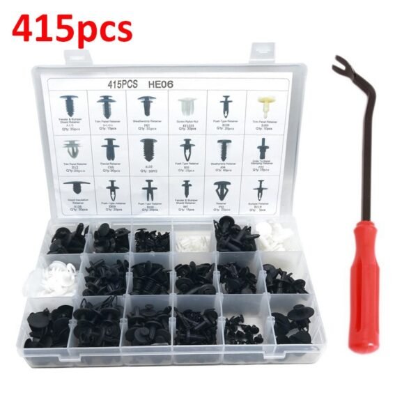 415Pcs Auto Fastener Clip Car Retainer Kit Door Trim Panel Clips for Ford Chrysler Toyota Camry