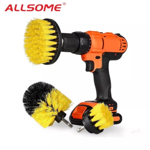 ALLSOME Power Scrubber Brush Drill Brush Clean for Bathroom Surfaces Tub Shower Tile Grout Cordless Power