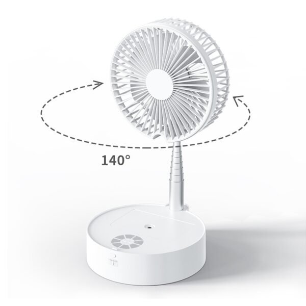 Adjustable Telescopic Fan USB Rechargeable Humidifying Fan for Student Portable Small Electric Dormitory Office Desktop Home 2