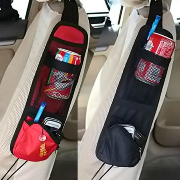 Car Seat Storage Bag Seat Side Hanging Bag Mesh Organizer for Small Items Useful Car Interior