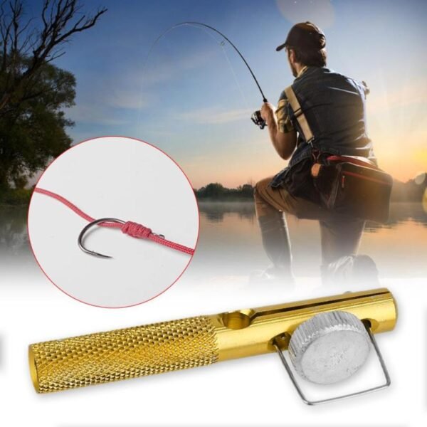 Furakuma Outdoor Fishing Line Knotter Aluminum Alloy Hook Tier Needle And Loop Tyer Double headed Fishhooks