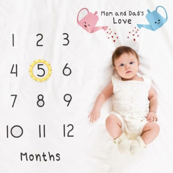 Ins hot ewborn baby Monthly Growth Milestone Background Blanket photo props Cloth for Rug baby boy 2