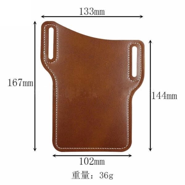 Men Cellphone Loop Holster Case Belt Waist Bag Props PU Leather Purse Phone Wallet 3