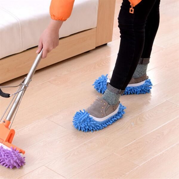 Mop Slippers House Cleaning Dust Removal Lazy Floor Wall Dust Removal Cleaning Feet Shoe Covers Washable 1