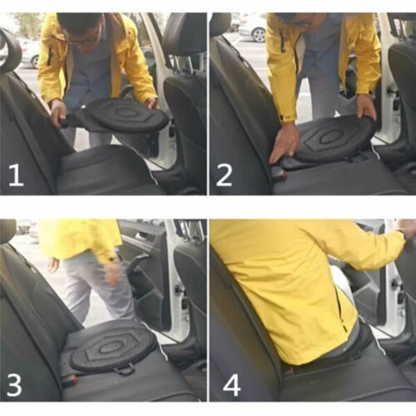 Swivel Cushion Car Mats Auxiliary Car Seat Chair Mobility Aid Moving Part 360 Degree Rotating for 5