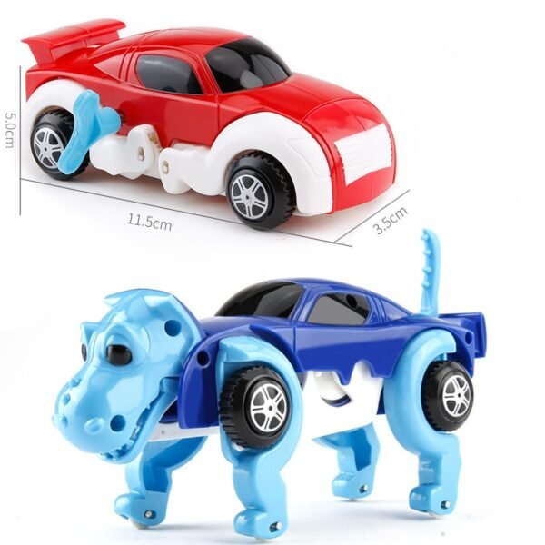 Wind Up Toy Parent Child Car Dinosaur Dog Deformation ABS Plastic Souptoys Baby Care Gift 3 5