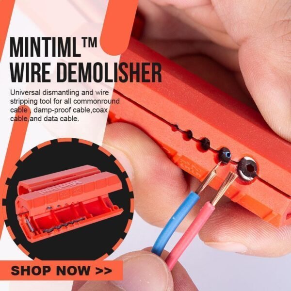 Zezzo Wire Stripper Wire Demolisher Mini Portable Stripper Crimper Pliers Crimping Tool Cable Stripping Wire Cutter
