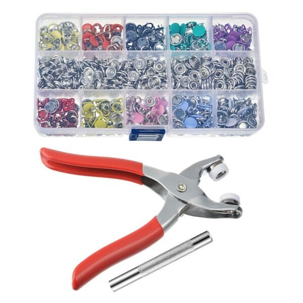 100 200 Set 10 Color Metal Sewing Buttons Hollow Solid Prong Press Studs Snap Fasteners Clip 4