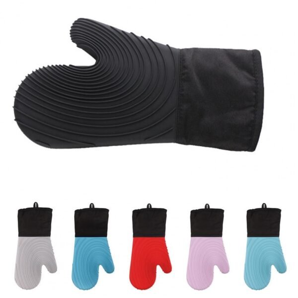 1Pc Professional Glove Food Grade Good Insulation Performance Silicone Flexible Grilling Gloves for Home Kitchen Baking