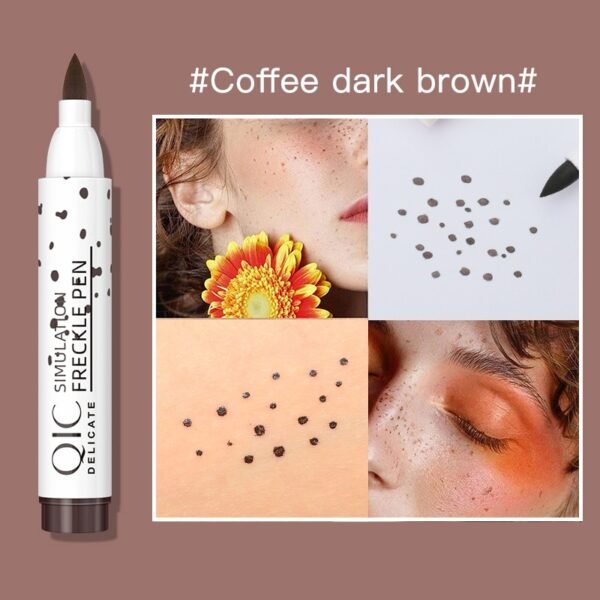 1pc Natural Lifelike Freckle Pen Soft Brown Freckle Pen Lasting Waterproof Dot Spot Pen Easy Point 4