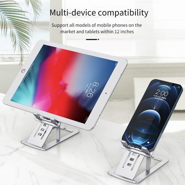 7 level Height Adjustable Phone Stand Folding Ultra thin Aluminum Alloy Portable Phone Holder for Phone 2