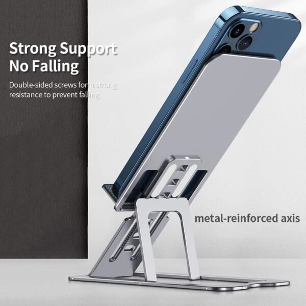 7 level Height Adjustable Phone Stand Folding Ultra thin Aluminum Alloy Portable Phone Holder for Phone 4