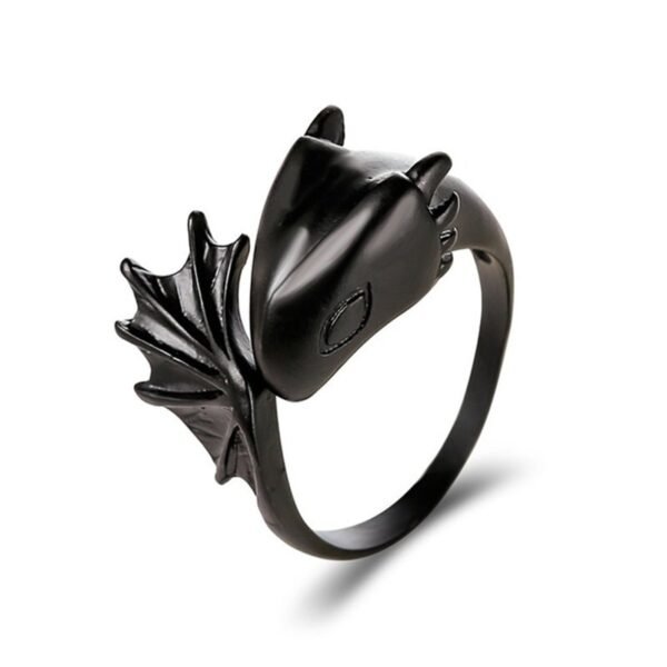 Angel Devil Ring Gothic Pterosaur Open Ring Couple Jewellery Accessories Trend Couple Dark Ring For Men