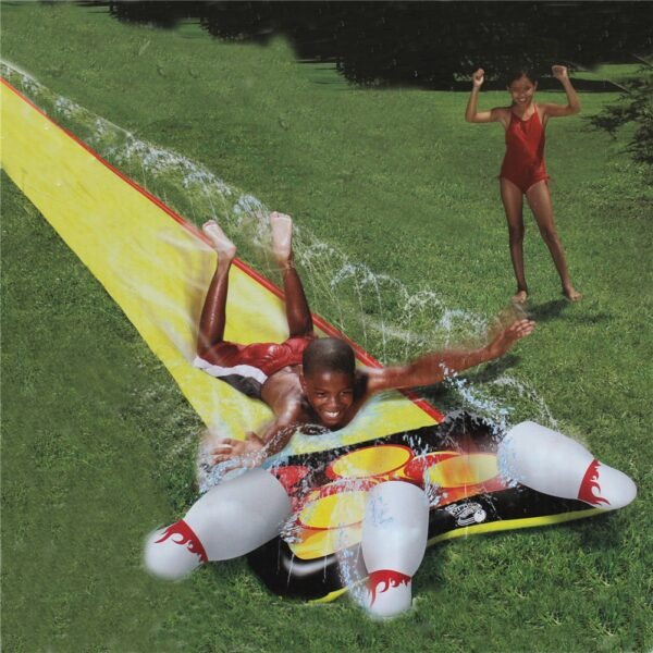 Children s Water Slide Summer Swimming Toys Outdoor Grass Water Slide Bed Double Surfboard Game Sports 2