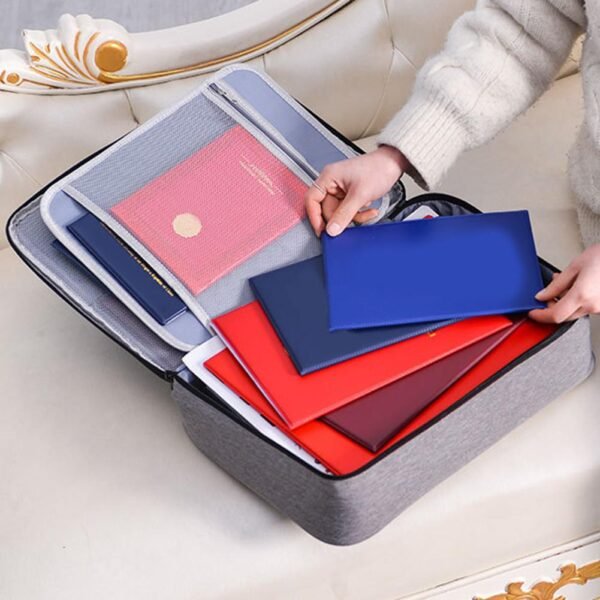 Document Storage Bag Waterproof Large Capacity Double layer Certificates Files Diploma Sorting Bag Organizer for Home 1