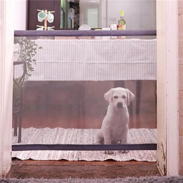 Dog Magic Gate Dog Pet Fences Ingenious Mesh Safe Guard Indoor and Outdoor Safety Enclosure Magic 1